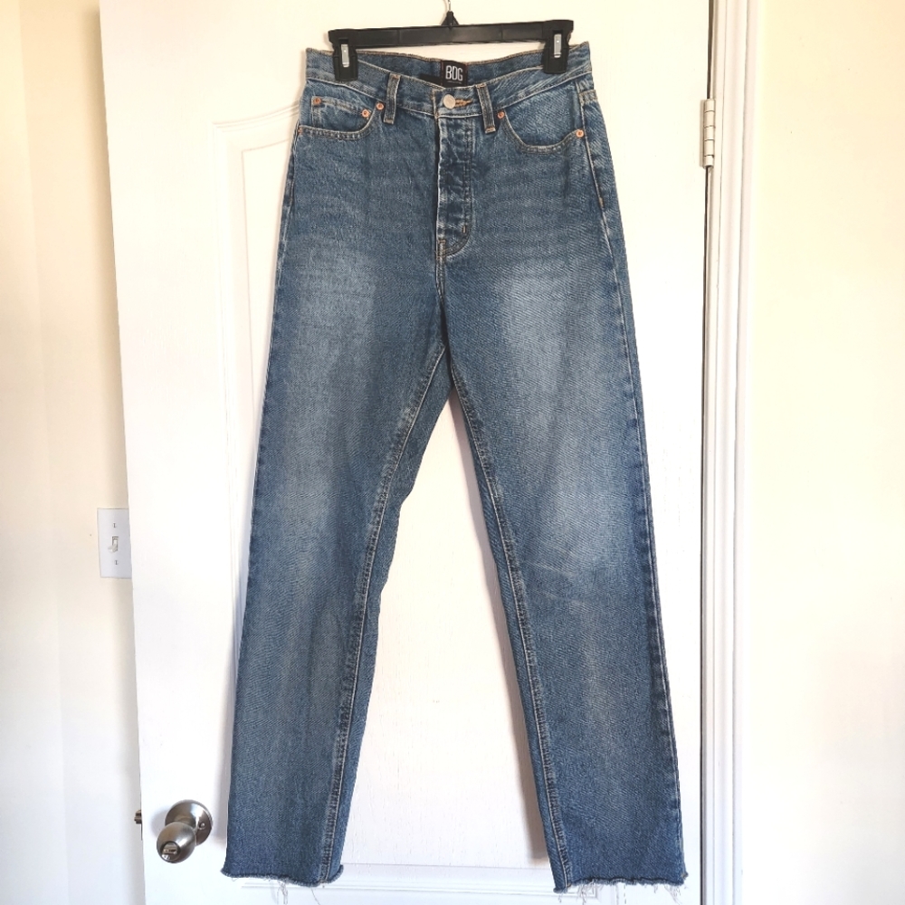 BDG Slim Straight High Rise Jeans, Medium Wash, 27W, 31L